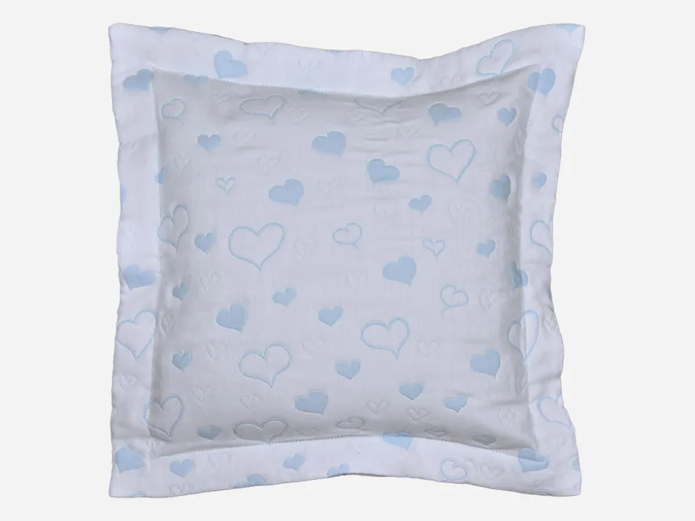 F.COJÍN 45X45 CORAZON AZUL