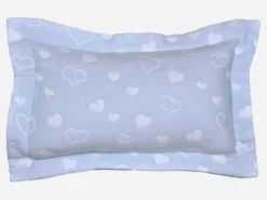F.COJÍN 30X50 CORAZON AZUL