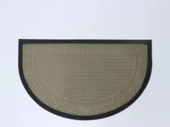 FELPUDO MEDIA LUNA BEIGE 75X45CM CON GOMA