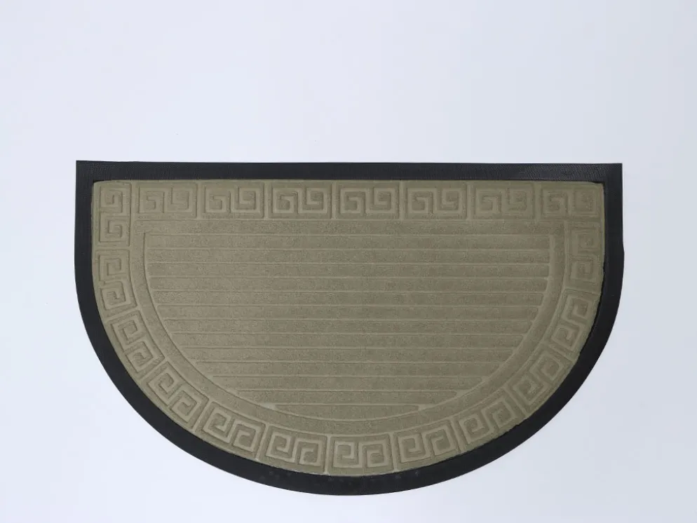 FELPUDO MEDIA LUNA BEIGE 75X45CM CON GOMA