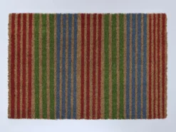 FELPUDO 60X40 RAYAS VERDE/ROSA
