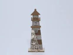 FIGURA FARO FIELTRO RAYAS BEIGE 33 CM