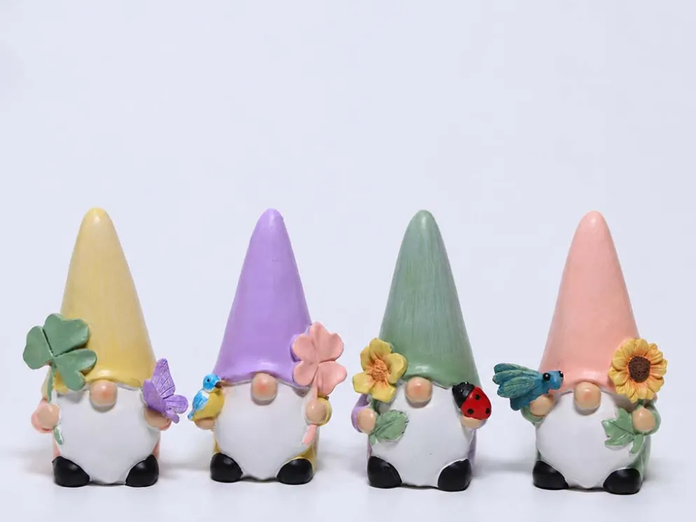 FIGURA GNOMO 15CM LILA