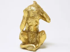 FIGURA MONO DORADO NO OIR 13X11X20CM