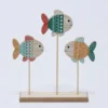 FIGURA PECES MADERA 20X5X25 COLORES B