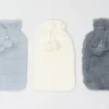 FUNDA BOLSA AGUA POMPON GRIS CL 2L