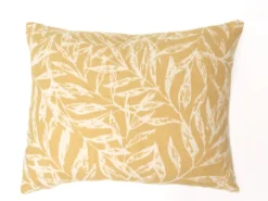 FUNDA COJIN OCRE HOJAS OTOÑO 50×70