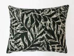 FUNDA COJIN VERDE HOJAS OTOÑO 50×70