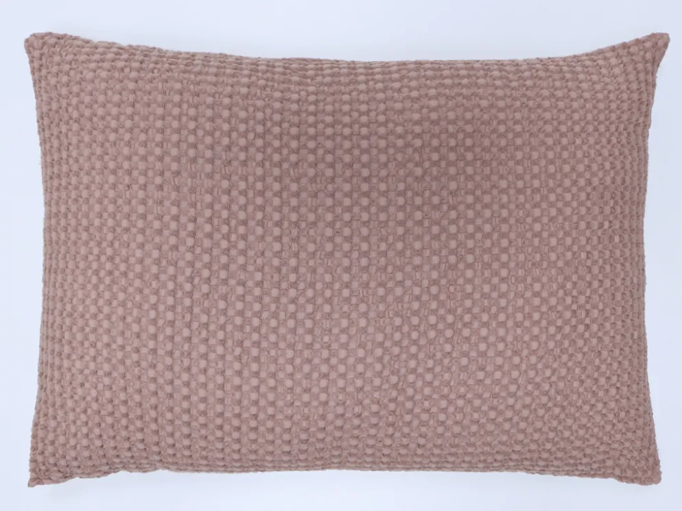 FUNDA COJIN WAFFLE ROSA VIEJO 50X70