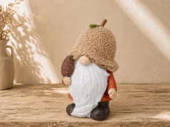 GNOMO CON GORRO BEIGE 11CM