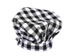 GORRO COCINA VICHY NEGRO
