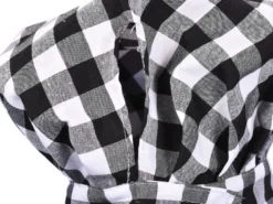 GORRO COCINA VICHY NEGRO