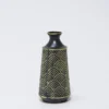 JARRON CERAMICA NEGRO/DORADO Ø12X29CM