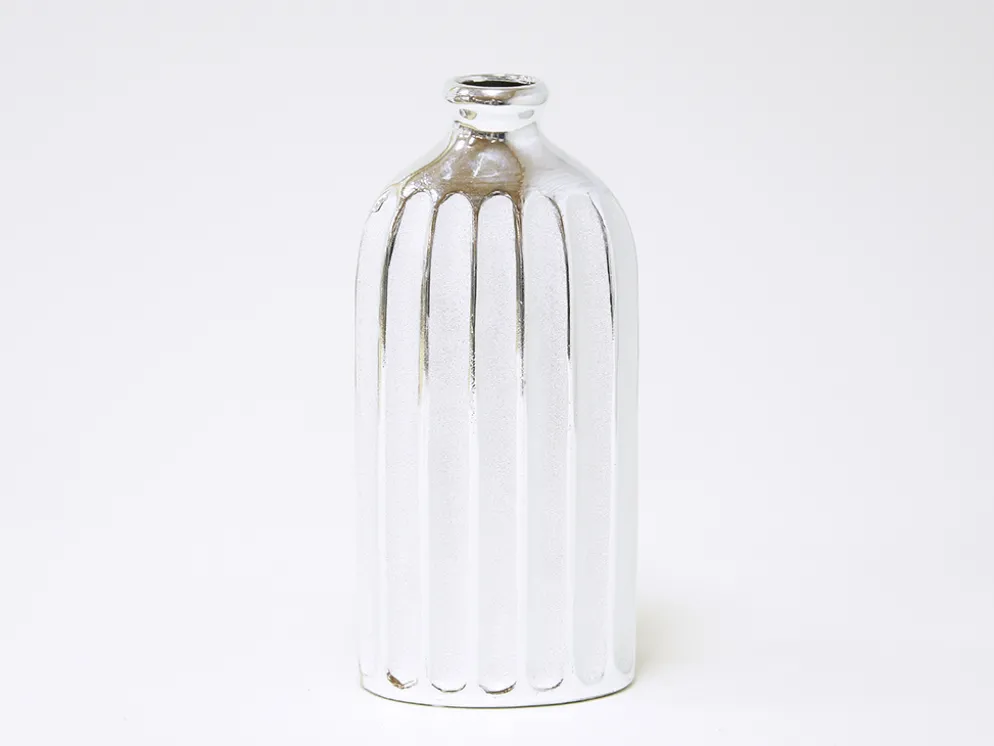 JARRON PLATEADO 16X9X36CM