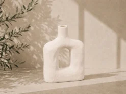 JARRON TERRACOTA AGUJERO BLANCO 40CM ALTO