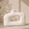 JARRON TERRACOTA AGUJERO BLANCO 25CM ANCHO