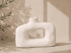 JARRON TERRACOTA AGUJERO BLANCO 25CM ANCHO