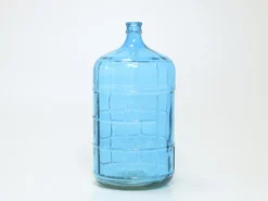 JARRON VIDRIO RECICLADO TURQUESA 28X28X56CM