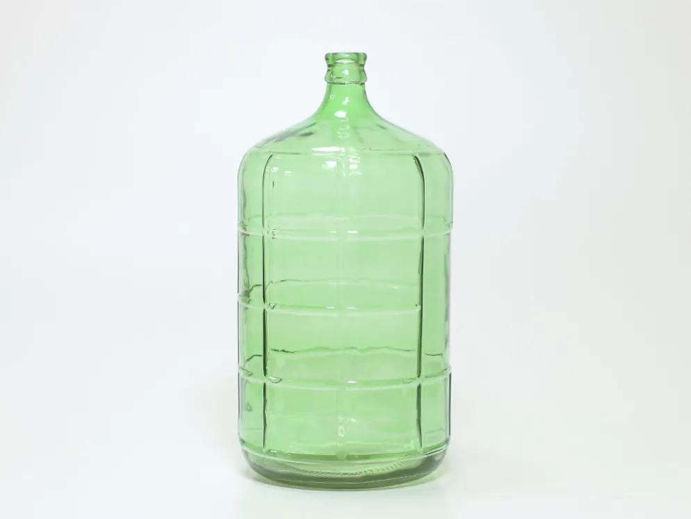 JARRON VIDRIO RECICLADO VERDE CLARO 28X28X56CM