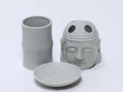 JUEGO BAÑO BAMBU GRIS 3PZS