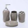 JUEGO BAÑO 4 PIEZAS BEIGE CERAMICA