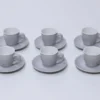 JUEGO CAFE 6 TAZAS GRIS 9CL