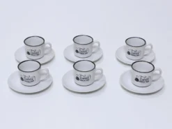 JUEGO CAFE 6 TAZAS TIMES BLANCO 9CL