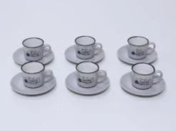 JUEGO CAFE 6 TAZAS TIMES GRIS 9CL