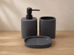 JUEGO DE BAÑO 3 PCS NEGRO