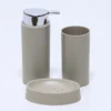 JUEGO DE BAÑO 3 PIEZAS PVC BEIGE