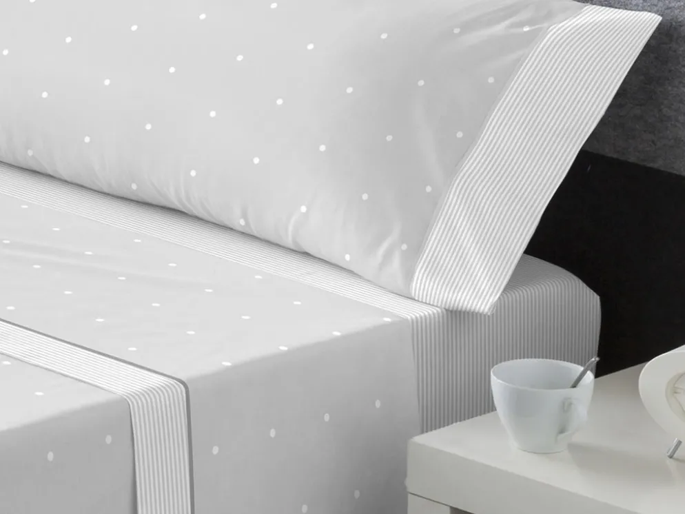 JUEGO SABANAS FRANELA FOXY GRIS