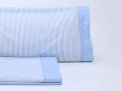 JUEGO SABANAS LINEAS AZUL