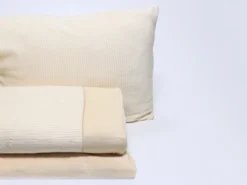 JUEGO SÁBANAS CORALINA LINEAS BEIGE