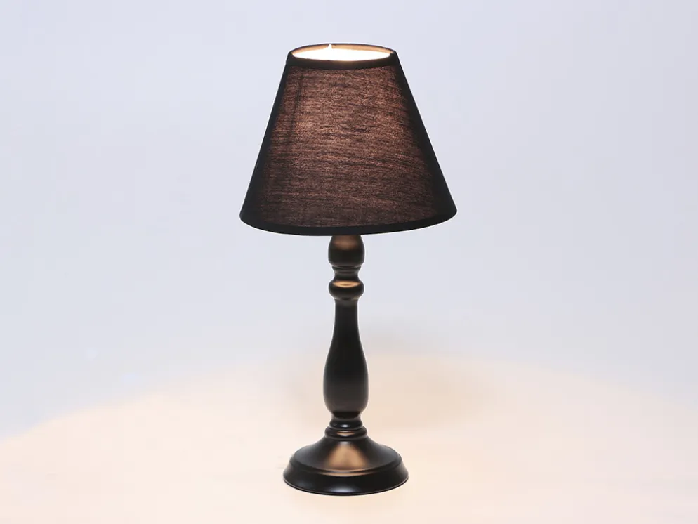 LAMPARA METAL NEGRO Ø20X40XØ11CM