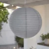 LAMPARA PAPEL GRIS D 35CM