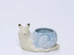 MACETA CARACOL AZUL 17CM