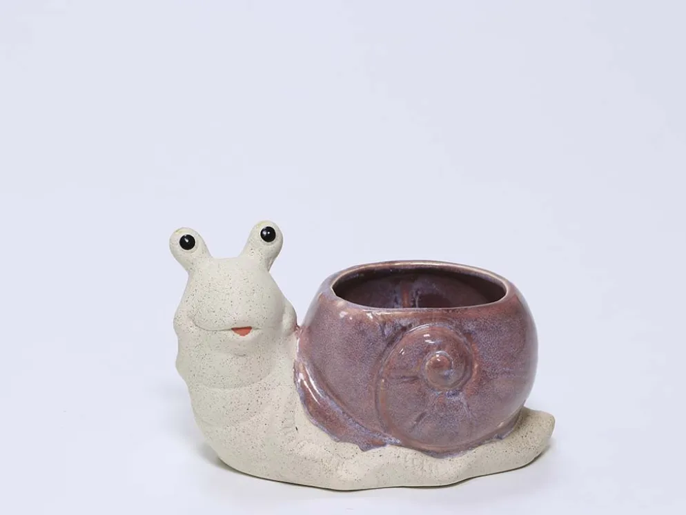 MACETA CARACOL LILA 17CM