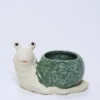 MACETA CARACOL VERDE 17CM