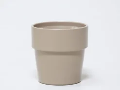 MACETA CERAMICA BEIGE Ø13X13CM