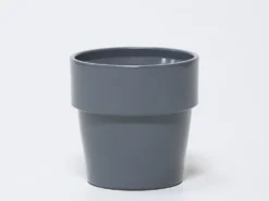 MACETA CERAMICA GRIS OSC Ø13X13CM