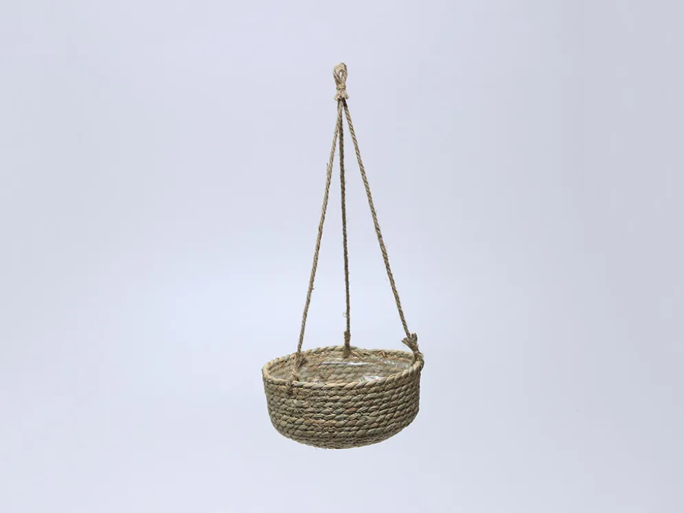 MACETA COLGANTE ESPARTO PEQUEÑA 22×10