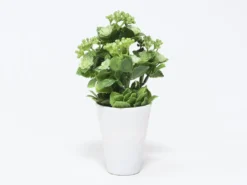 MACETA FLOR BOLITAS CRUDO Ø7X23CM