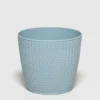MACETA PVC ESPIGA AZUL Ø18X16CM