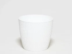 MACETA PVC ESPIGA BLANCA Ø18X16CM