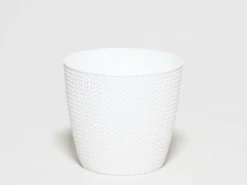MACETA PVC ESPIGA BLANCA Ø15X13CM