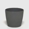 MACETA PVC ESPIGA GRIS Ø15X13CM