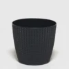 MACETA PVC ESPIGA NEGRO Ø15X13CM