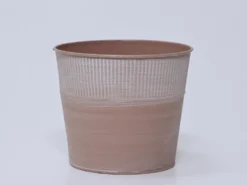 MACETA RIBBER MARRON