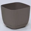 MACETA SQUARE MARRON 20x20x13CM