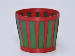 MACETERO BAMBU RAYA ROJA Ø19x16CM